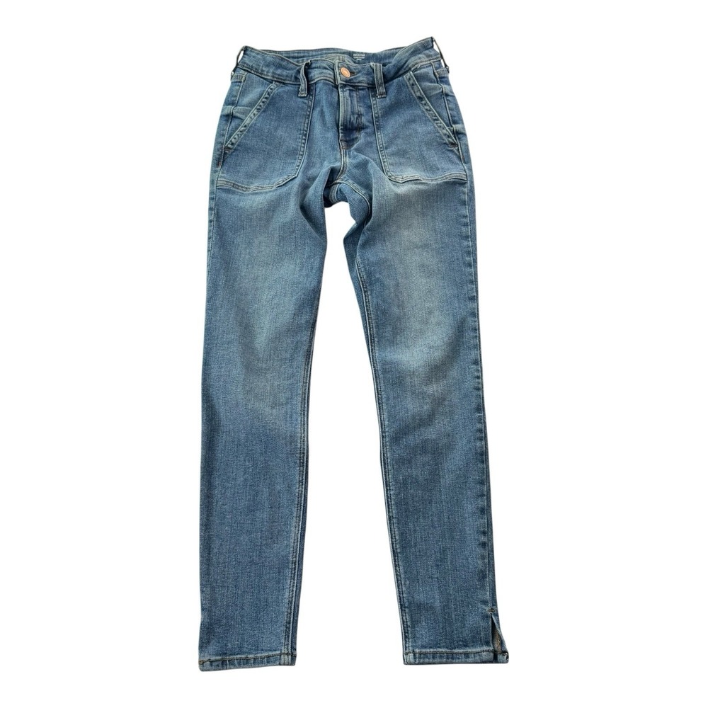 Old Navy Rockstar Super Skinny Ankle Jeans Women's 0 Blue Stretch Utility Pants